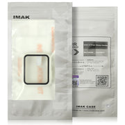 IMAK Shockproof PC Protective Case with Tempered Glass Film For Apple Watch Series 6 & SE & 5 & 4 44mm(Black) - Watch Cases by imak