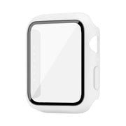 IMAK Shockproof PC Protective Case with Tempered Glass Film For Apple Watch Series 6 & SE & 5 & 4 40mm(White) - Watch Cases by imak