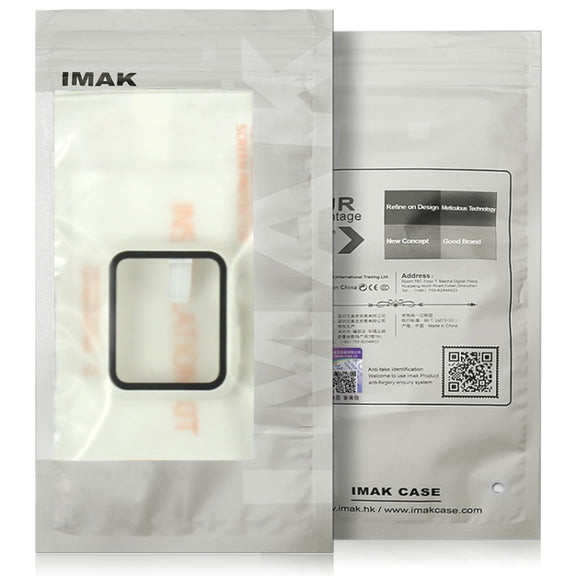 IMAK Shockproof PC Protective Case with Tempered Glass Film For Apple Watch Series 6 & SE & 5 & 4 40mm(White) - Watch Cases by imak