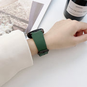 For Samsung Galaxy Watch4 40mm / 44mm Double-sided Leather Strap Watch Band(Grey)