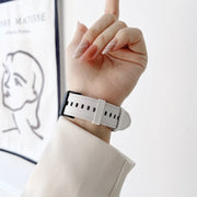 For Samsung Galaxy Watch4 40mm / 44mm Double-sided Leather Strap Watch Band(Grey)