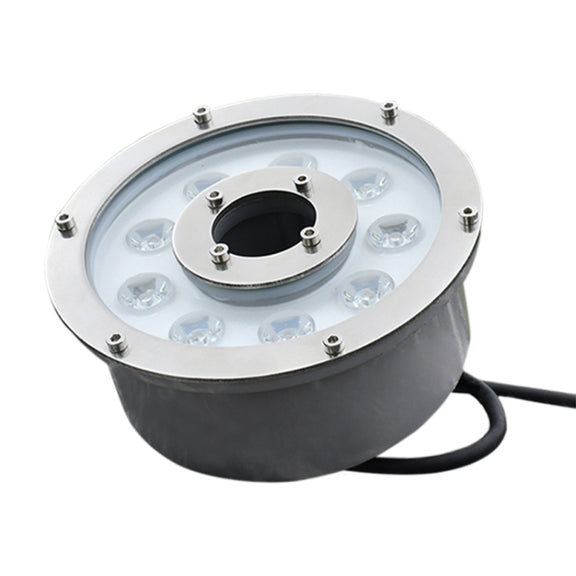 18W Landscape Colorful Color Changing Ring LED Aluminum Alloy Underwater Fountain Light(Colorful)