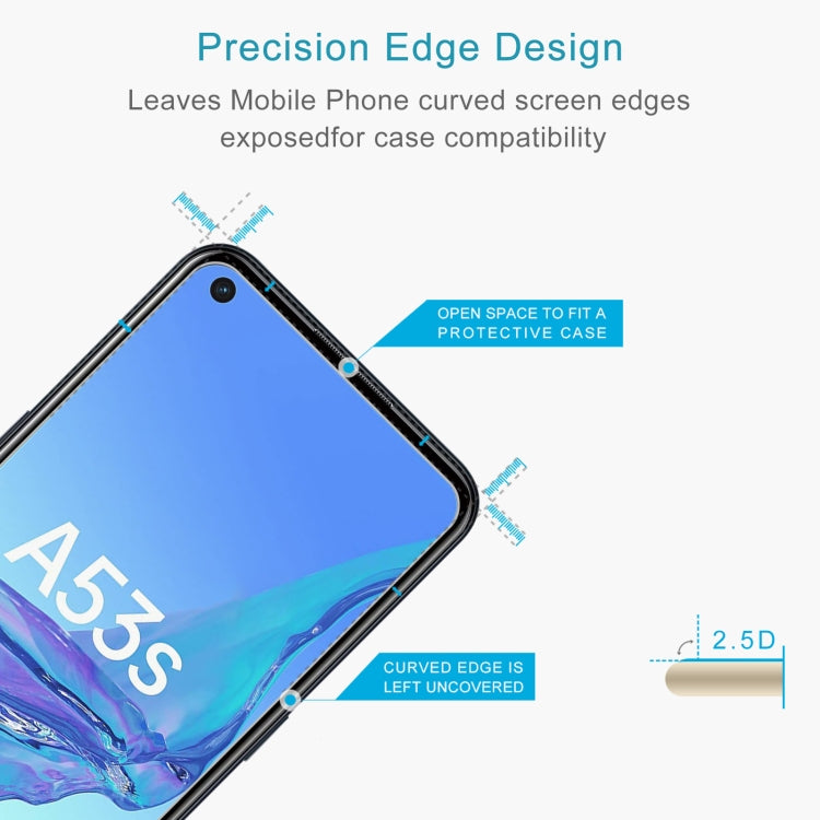 0.26mm 9H 2.5D Tempered Glass Film For OPPO A53s 5G - OPPO Tempered Glass by DIYLooks | Online Shopping South Africa | PMC TechLife | Buy Now Pay Later Mobicred
