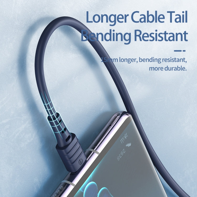 REMAX RC-179a 2.4A Type-C / USB-C High Elastic TPE Fast Charging Data Cable, Length: 1m(Blue) - free shipping - PMC TechLife - Order now!