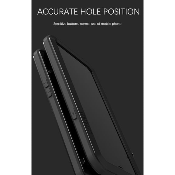 For iPhone 13 Pro LOVE MEI Metal Shockproof Life Water-resistant Dustproof Protective Phone Case (Black)