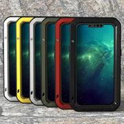 For iPhone 13 Pro LOVE MEI Metal Shockproof Life Water-resistant Dustproof Protective Phone Case (Black)