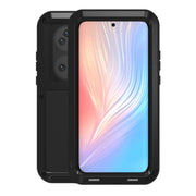 For Huawei P50 Pro LOVE MEI Metal Shockproof Water-resistant Dustproof Protective Phone Case without Glass(Black)
