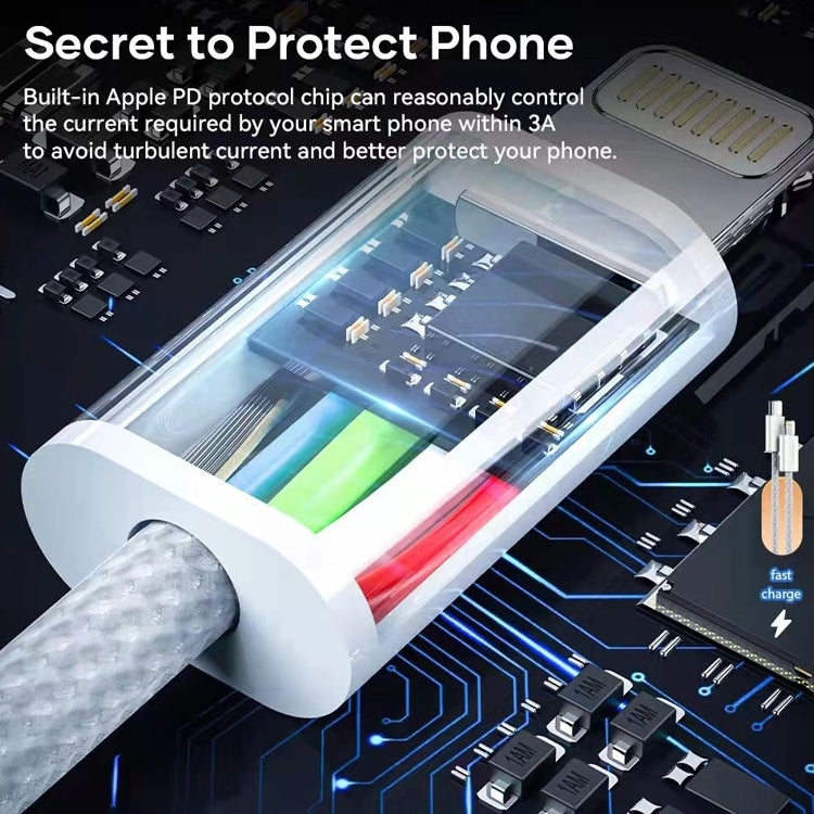 20W PD USB-C / Type-C to 8 Pin Data Cable, Cable Length: 1m(Pink) - 2 in 1 Cable by PMC TechLife | Online Shopping South Africa | PMC TechLife