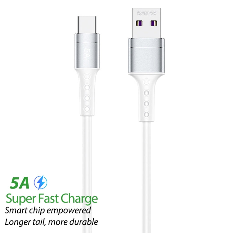 REMAX RC-198a Chaining II Series 5A USB to USB-C / Type-C Fast Charging Data Cable, Cable Length: 1m(White) - USB-C & Type-C Cable by REMAX | Online Shopping South Africa | PMC TechLife | Buy Now Pay Later Mobicred