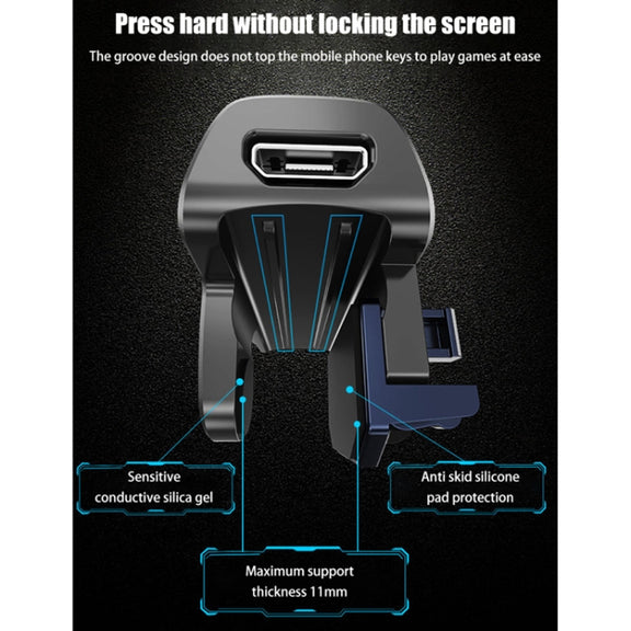 MeMo AK02 Burst Shooting Capacitive Mobile Phone Gamepad(Blue)