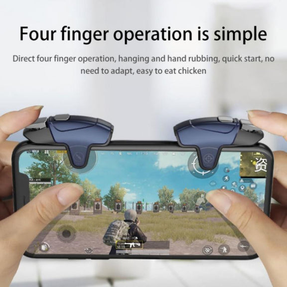 MeMo AK02 Burst Shooting Capacitive Mobile Phone Gamepad(Blue)