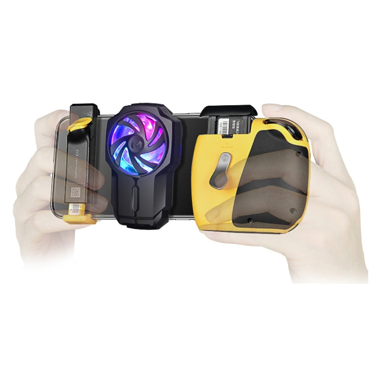 MeMo FL05 Fan Mobile Phone Radiator with Colorful Lights(Black) - free shipping - PMC Jewellery - Order now!