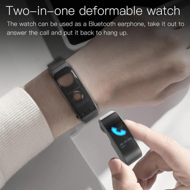 JAKCOM F2 1.28 inch TFT Color Screen Bluetooth Earphone Smart Watch, Support Sleep Monitoring / Heart Rate Monitoring / Bluetooth Call / NFC Function(Black) - free shipping - PMC Jewellery - Order now!