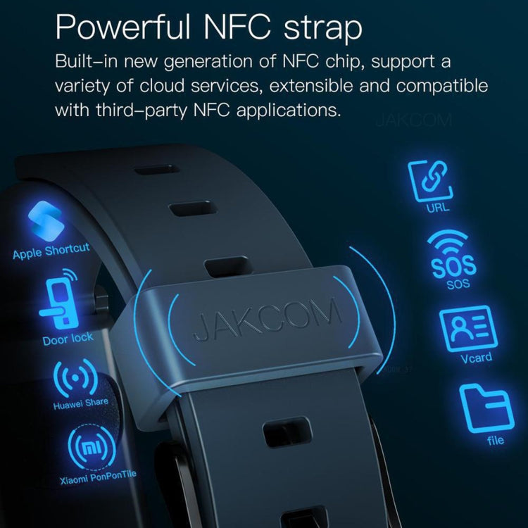 JAKCOM F2 1.28 inch TFT Color Screen Bluetooth Earphone Smart Watch, Support Sleep Monitoring / Heart Rate Monitoring / Bluetooth Call / NFC Function(Black) - free shipping - PMC TechLife - Order now!