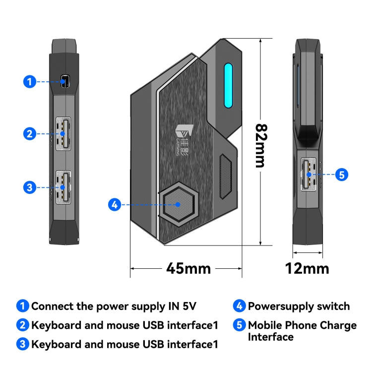 GAMWING MixSE Bluetooth 5.0 Keyboard Mouse Converter Shooting Game Auxiliary Tool - free shipping - PMC Jewellery - Order now!