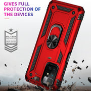 For Xiaomi Redmi 10 Shockproof TPU + PC Phone Case with 360 Degree Rotating Holder(Red)
