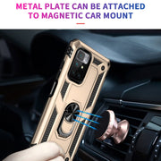 For Xiaomi Redmi 10 Shockproof TPU + PC Phone Case with 360 Degree Rotating Holder(Gold)