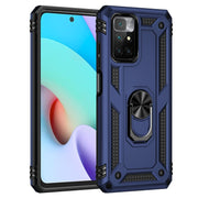 For Xiaomi Redmi 10 Shockproof TPU + PC Phone Case with 360 Degree Rotating Holder(Blue)