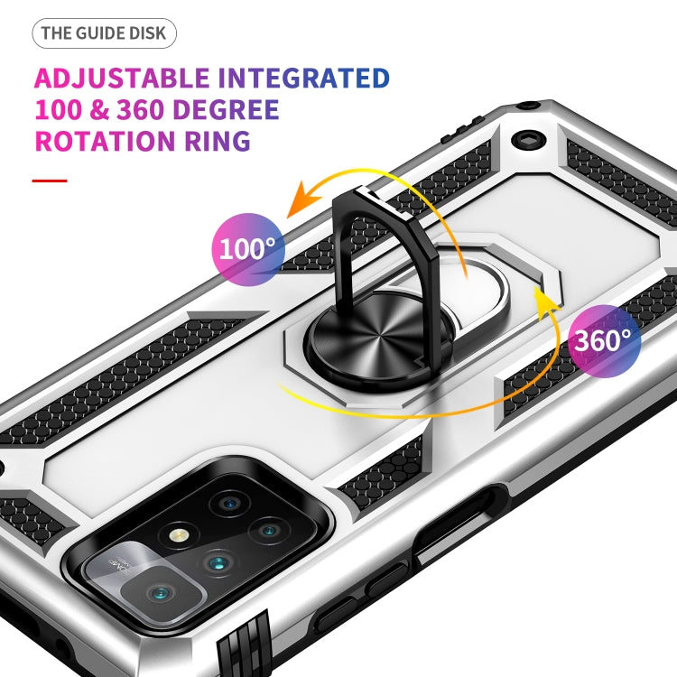 For Xiaomi Redmi 10 Shockproof TPU + PC Phone Case with 360 Degree Rotating Holder(Silver) - free shipping - PMC TechLife - Order now!