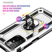 For Xiaomi Redmi 10 Shockproof TPU + PC Phone Case with 360 Degree Rotating Holder(Silver)