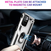 For Xiaomi Redmi 10 Shockproof TPU + PC Phone Case with 360 Degree Rotating Holder(Silver)
