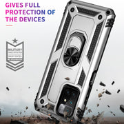 For Xiaomi Redmi 10 Shockproof TPU + PC Phone Case with 360 Degree Rotating Holder(Silver)