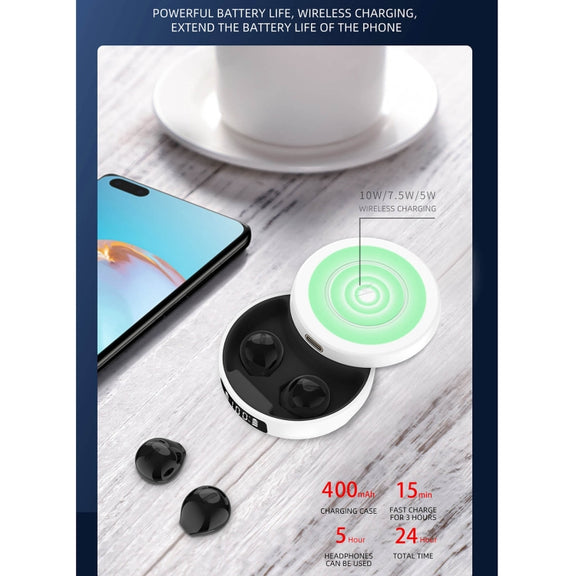 X6WS Mini Noise Reduction Digital Display TWS Wireless Bluetooth Earphone(Skin Color)