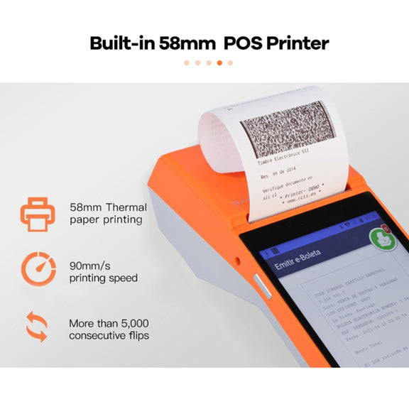 SGT-SP01 5.5 inch HD Screen Handheld POS Receipt Printer, Basic Version, EU Plug(Blue)