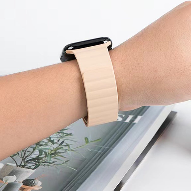 Mutural Liquid Silicone Magnetic Strap Watch Band For Apple Watch Ultra 49mm&Watch Ultra 2 49mm / Series 9&8&7 45mm / SE 3&SE 2&6&SE&5&4 44mm / 3&2&1 42mm(Starlight) - free shipping - PMC TechLife - Order now!