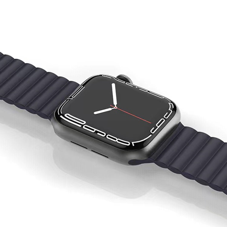 Mutural Liquid Silicone Magnetic Strap Watch Band For Apple Watch Ultra 49mm&Watch Ultra 2 49mm / Series 9&8&7 45mm / SE 3&SE 2&6&SE&5&4 44mm / 3&2&1 42mm(Red) - free shipping - PMC TechLife - Order now!