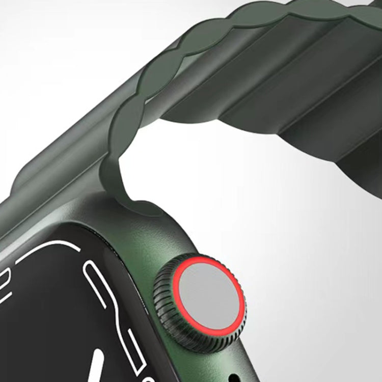 Mutural Liquid Silicone Magnetic Strap Watch Band For Apple Watch Ultra 49mm&Watch Ultra 2 49mm / Series 9&8&7 45mm / SE 3&SE 2&6&SE&5&4 44mm / 3&2&1 42mm(Blue) - free shipping - PMC TechLife - Order now!