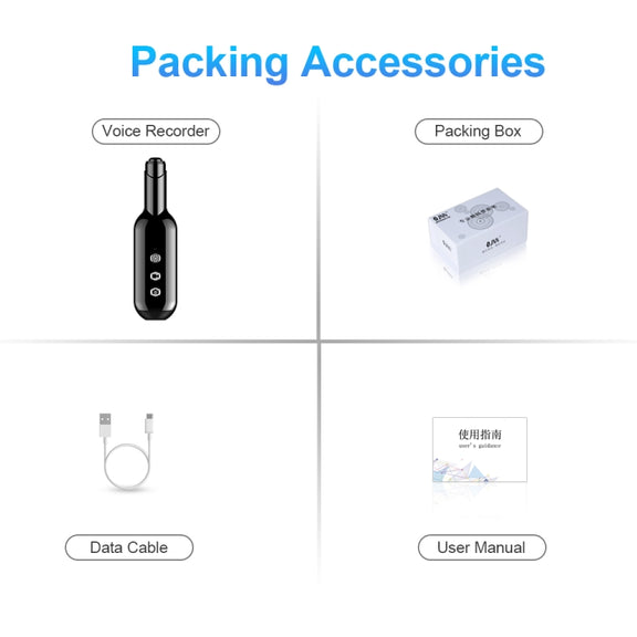 D3 AI Smart High-definition Noise Reduction Voice Recorder, Capacity:32GB(Black)