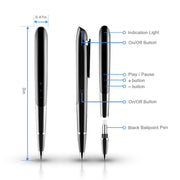 Q9 AI Intelligent High-definition Noise Reduction Conference Recording Pen Voice Control Recorder, Capacity:4GB(Black)