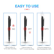 Q9 AI Intelligent High-definition Noise Reduction Conference Recording Pen Voice Control Recorder, Capacity:4GB(Black)