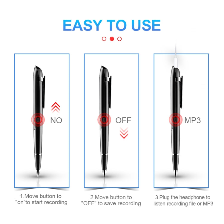 Q9 AI Intelligent High-definition Noise Reduction Conference Recording Pen Voice Control Recorder, Capacity:4GB(Black)