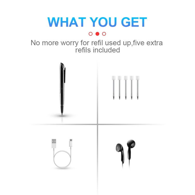 Q9 AI Intelligent High-definition Noise Reduction Conference Recording Pen Voice Control Recorder, Capacity:4GB(Black)