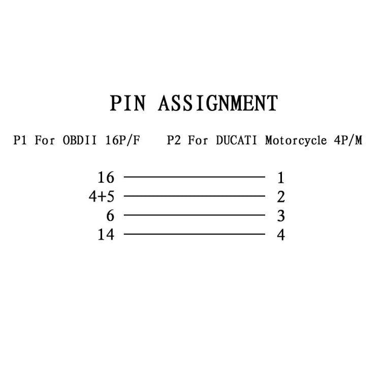 4 Pin OBD Cable for Ducati Motorcycle - free shipping - PMC TechLife - Order now!