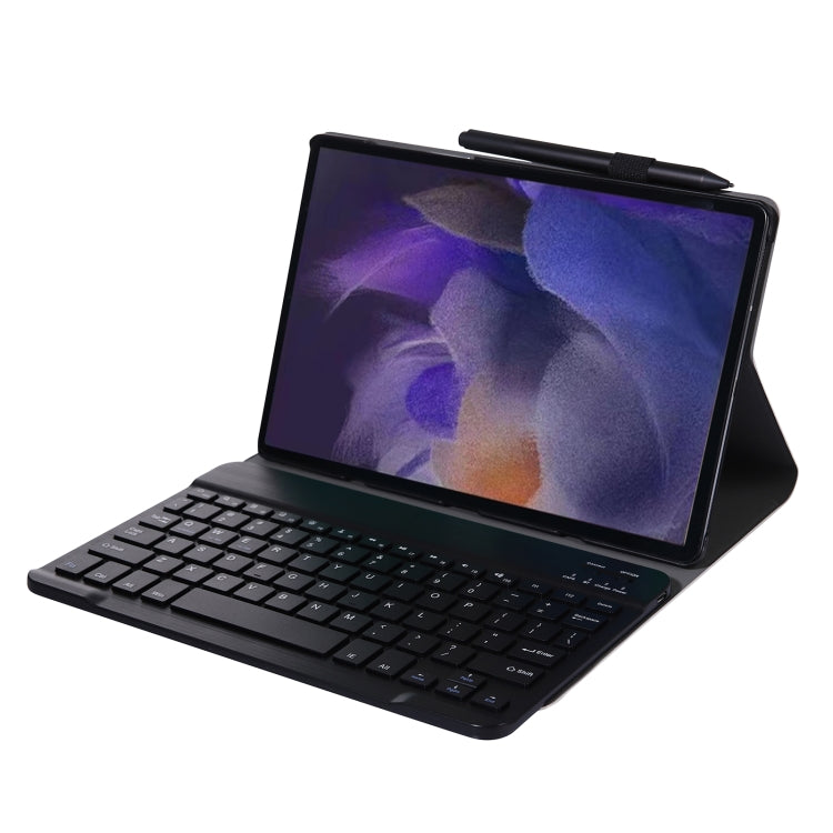 A08 Ultra-thin Bluetooth Keyboard Leather Case For Samsung Galaxy Tab A8 2021 SM-X205 / SM-X200(Black)
