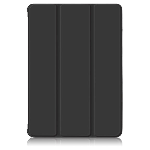 For Samsung Galaxy Tab S7 FE 12.4 Solid Color TPU Horizontal Flip Tablet Leather Case with 3-Fold Holder & Sleep / Wake-up Function(Black)