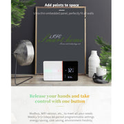 BHT-005-GCLW 220V AC 3A Smart Home Heating Thermostat for EU Box, Control Boiler Heating with Only Internal Sensor & WIFI Connection