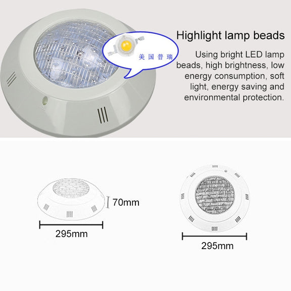 Swimming Pool ABS Wall Lamp LED Underwater Light, Power:9W(Red)
