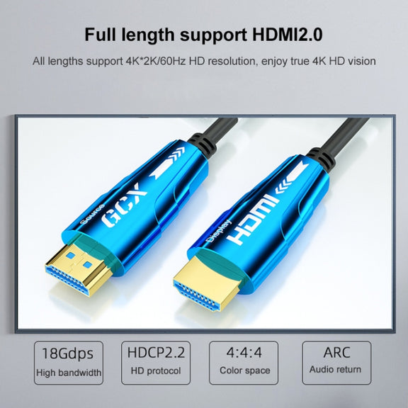 HDMI 2.0 Male to HDMI 2.0 Male 4K HD Active Optical Cable, Cable Length:10m