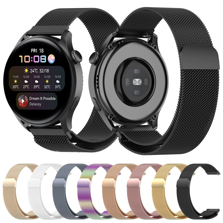 For Huawei Watch GT 3 46mm/GT Runner 22mm Milan Metal Watch Band (Starlight) - Watch Bands by PMC TechLife | Online Shopping South Africa | PMC TechLife