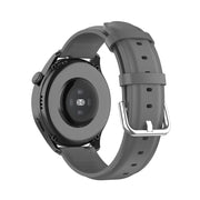 For Huawei Watch GT 3 46mm/GT Runner 22mm Round Tail Leather Watch Band(Grey)