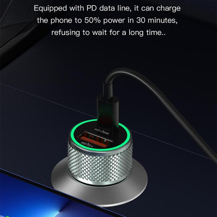 TOTUDESIGN DCCPD-010 Blade Series 20W Fast Charging Car Charger(Black) - Car Charger by TOTUDESIGN | Online Shopping South Africa | PMC TechLife | Buy Now Pay Later Mobicred