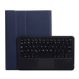 A11B-A Lambskin Texture Square Keycap Bluetooth Keyboard Leather Case with Touch Control For iPad Air 5 / 4 2020 10.9 / Pro 11 inch 2021 & 2020 & 2018(Blue) - Universal by PMC TechLife | Online Shopping South Africa | PMC TechLife | Buy Now Pay Later Mobicred