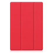 For Samsung Galaxy Tab A8 2021 SM-X205 3-Fold Holder Leather Tablet Case(Red)