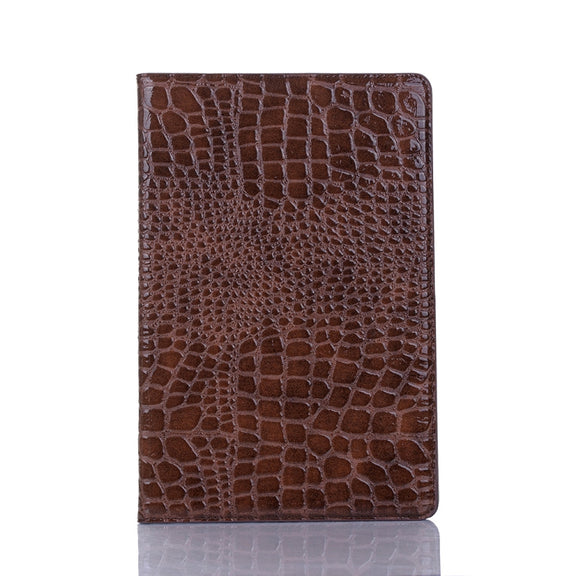 For Samsung Galaxy Tab A7 Lite T220/T225 Crocodile Texture Leather Tablet Case(Brown)