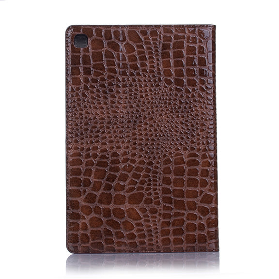 For Samsung Galaxy Tab A7 Lite T220/T225 Crocodile Texture Leather Tablet Case(Brown)