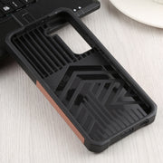 For Samsung Galaxy S22 5G Sliding Camera Cover Design PC + TPU Shockproof Phone Case with Ring Holder & Card Slot(Rose Gold)